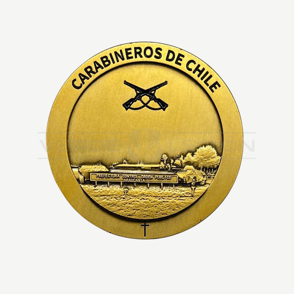 Moneda de Colección Prefectura C.O.P. Araucanía Nro. 32 Carabineros