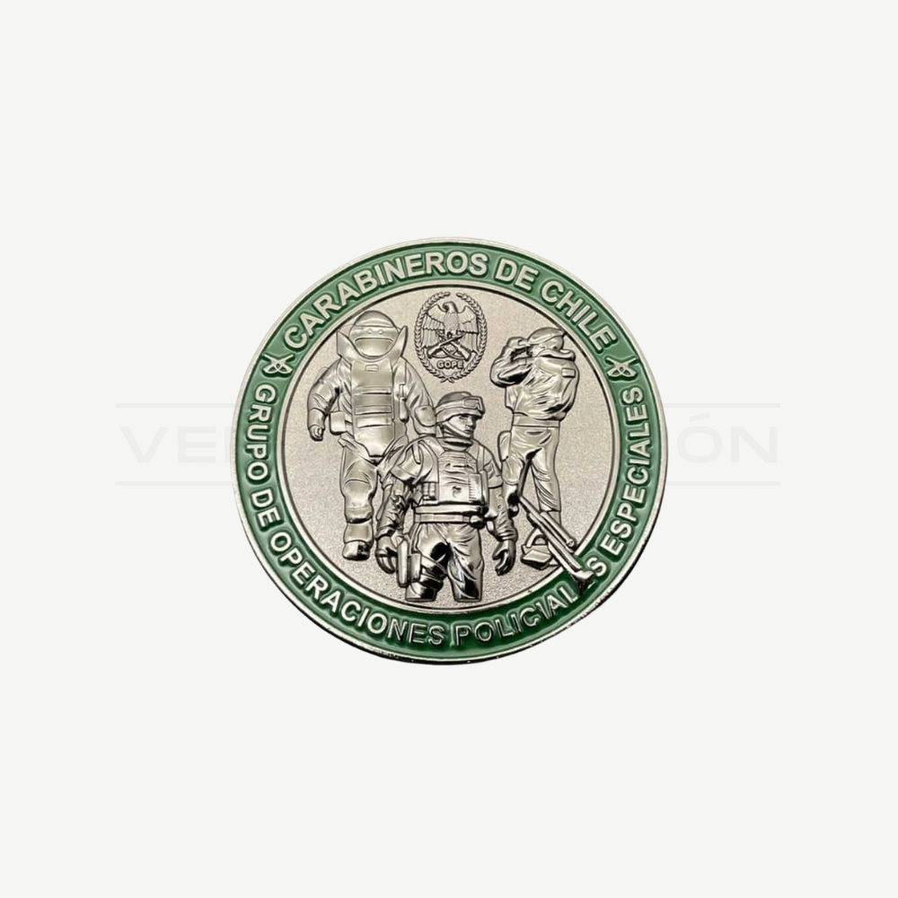Moneda de Colección Grupo de Operaciones Policiales Especiales Gope Carabineros