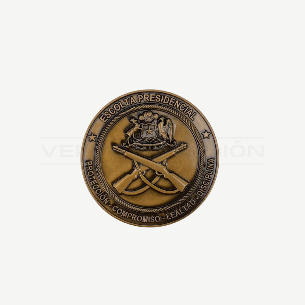 Moneda de Colección Escolta Presidencial Carabineros