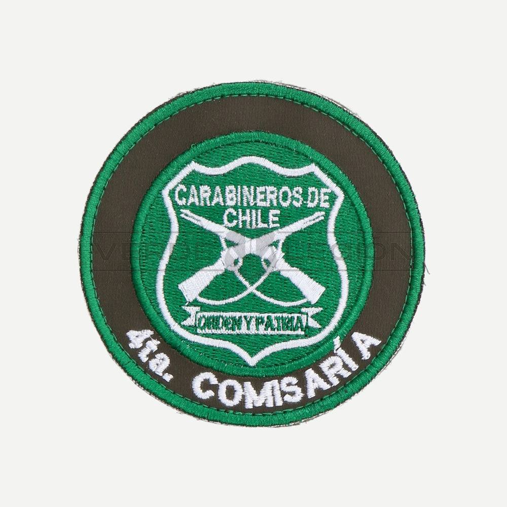 Parche Disco Comisarías (Verde Blanco) Carabineros