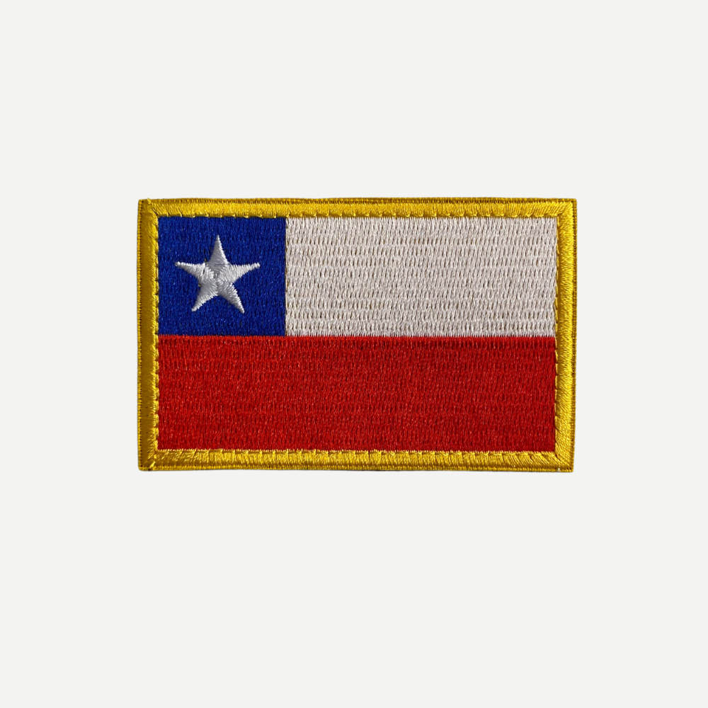 Parche Bandera Chilena Bordado Colores