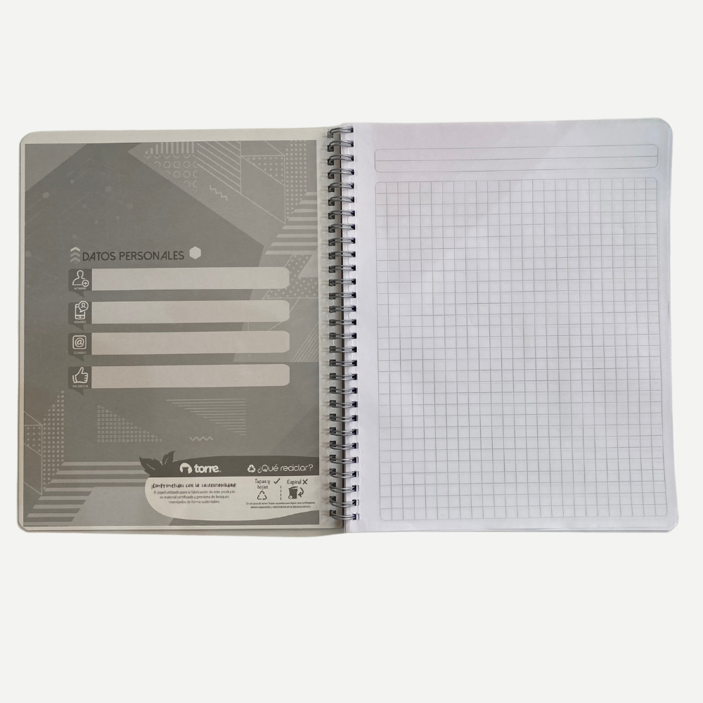 Cuaderno Universitario Matematicas Tapa Verde Marca Torre