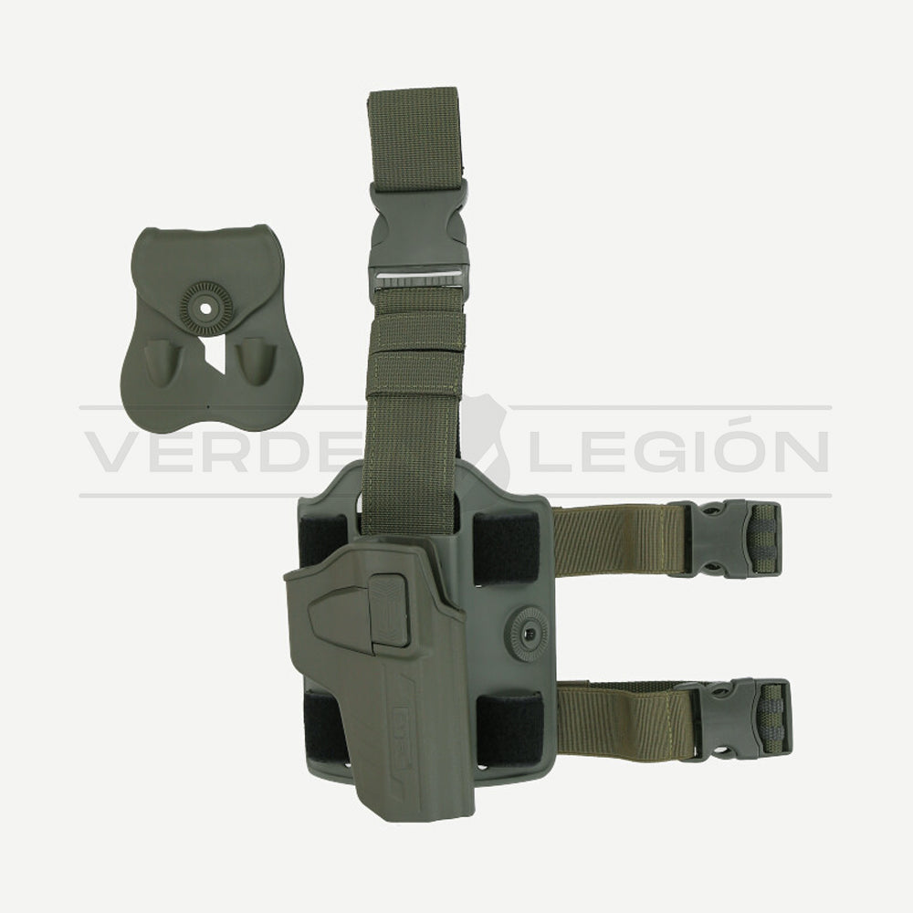 Funda Holster para Taurus PT917 con Piernera Cytac Verde