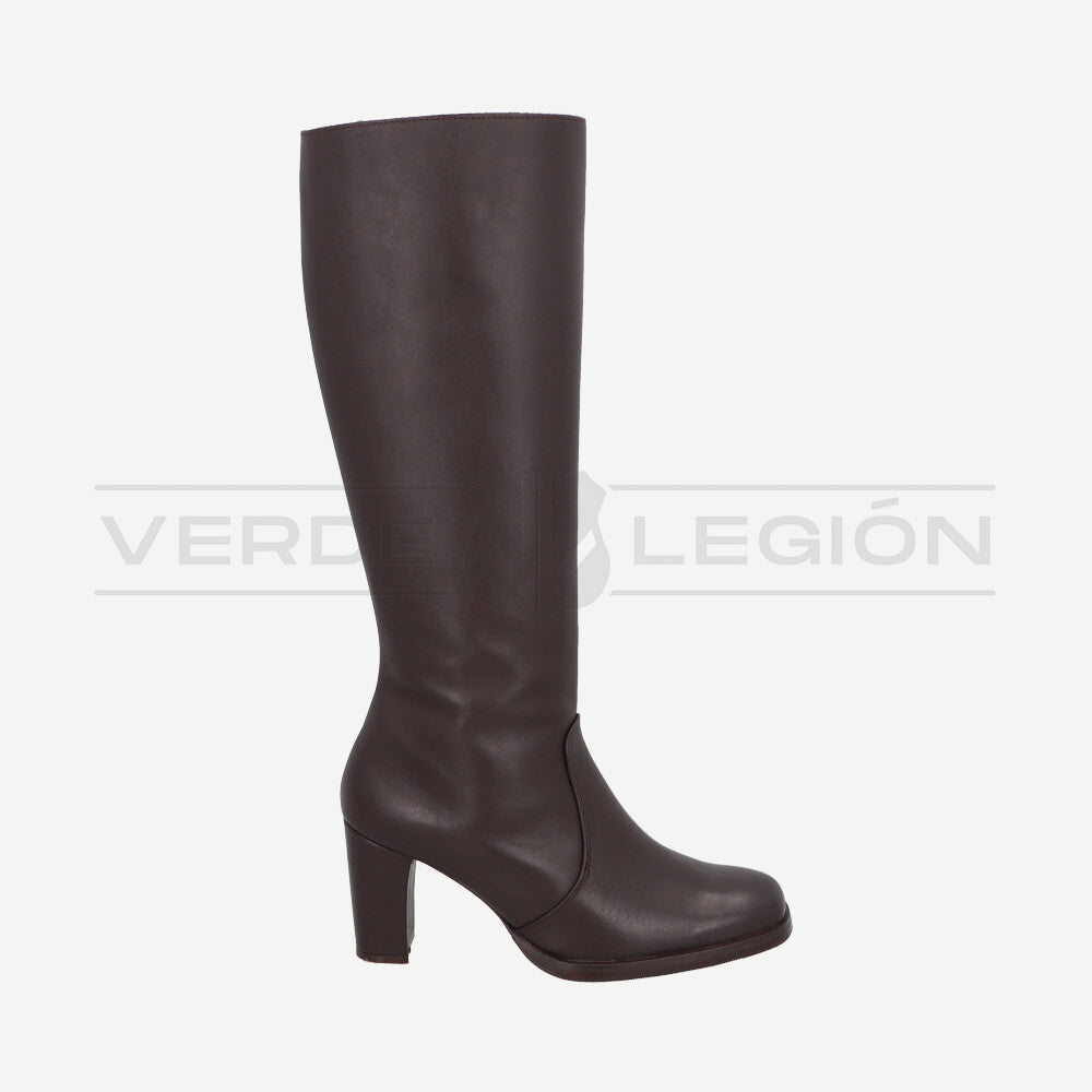 Bota De Cuero Femenina Café Calzarte Carabineros