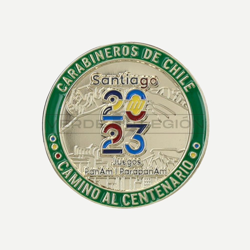 Botón Juegos Panamericanos Santiago 2023 Carabineros