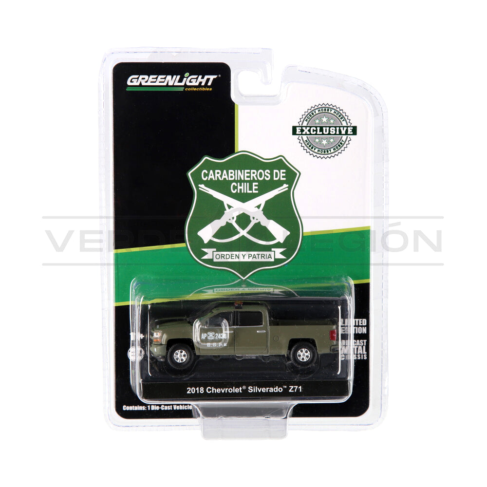Camioneta a Escala Chevrolet Silverado Z71 2018 1:64 GOPE - Carabineros De Chile