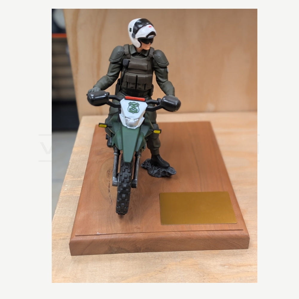 Figura 3D Motorizado Tango Tango Placa Personalizable Carabineros