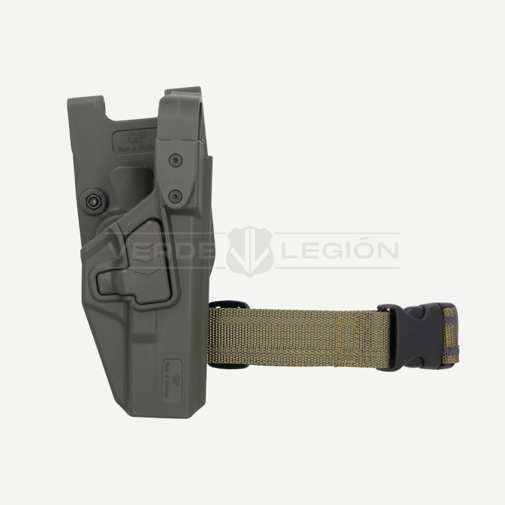Funda Glock Verde Doble Seguro Polímero Gunflower
