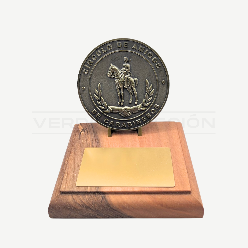 Galvano Moneda Giratoria Personalizable de Escritorio Carabineros (Copia)