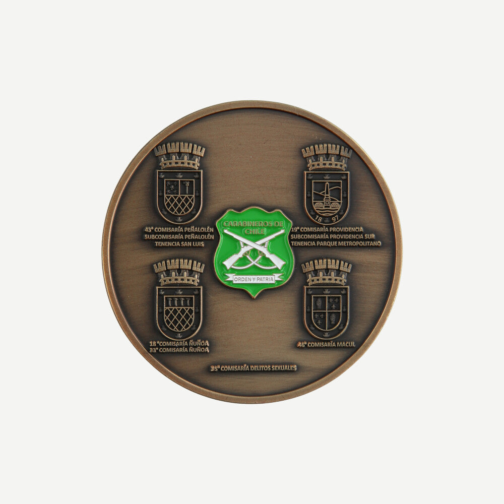 Moneda de Colección Prefectura Santiago Oriente Carabineros