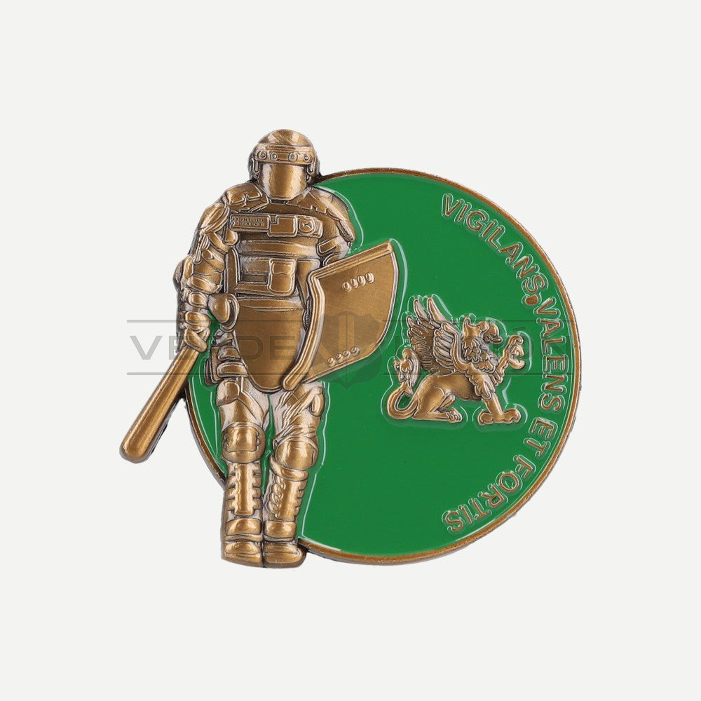 Moneda Personalizable Figura Fuerzas Especiales Verde Carabineros