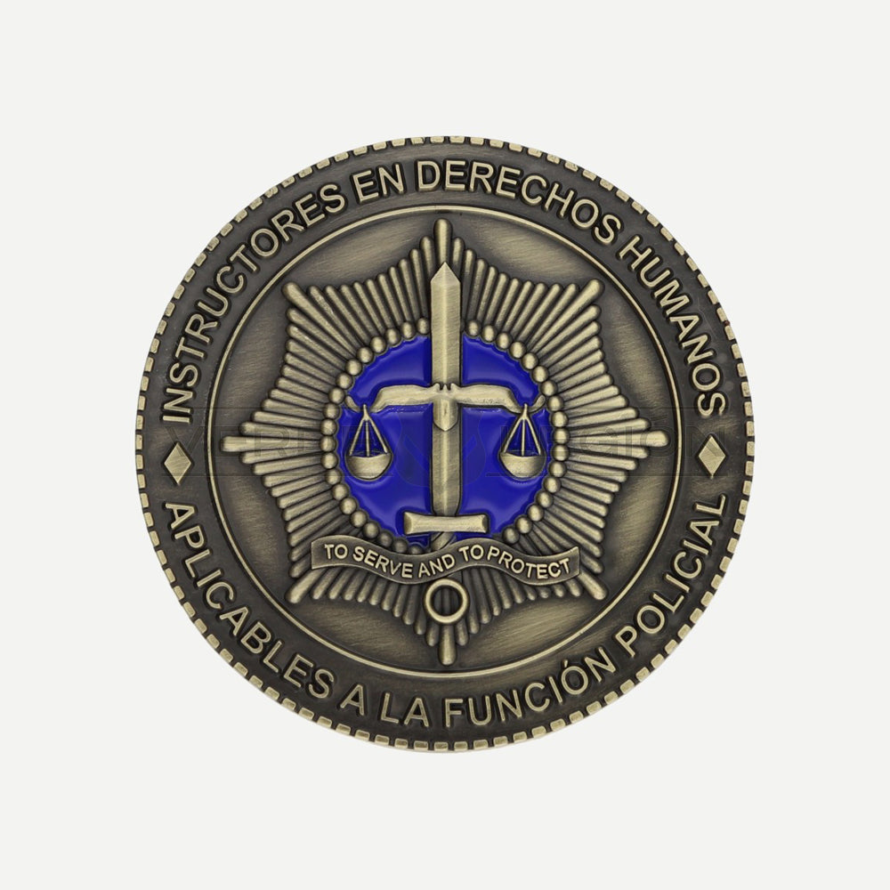 Moneda de Colección Instructores en Derechos Humanos Carabineros