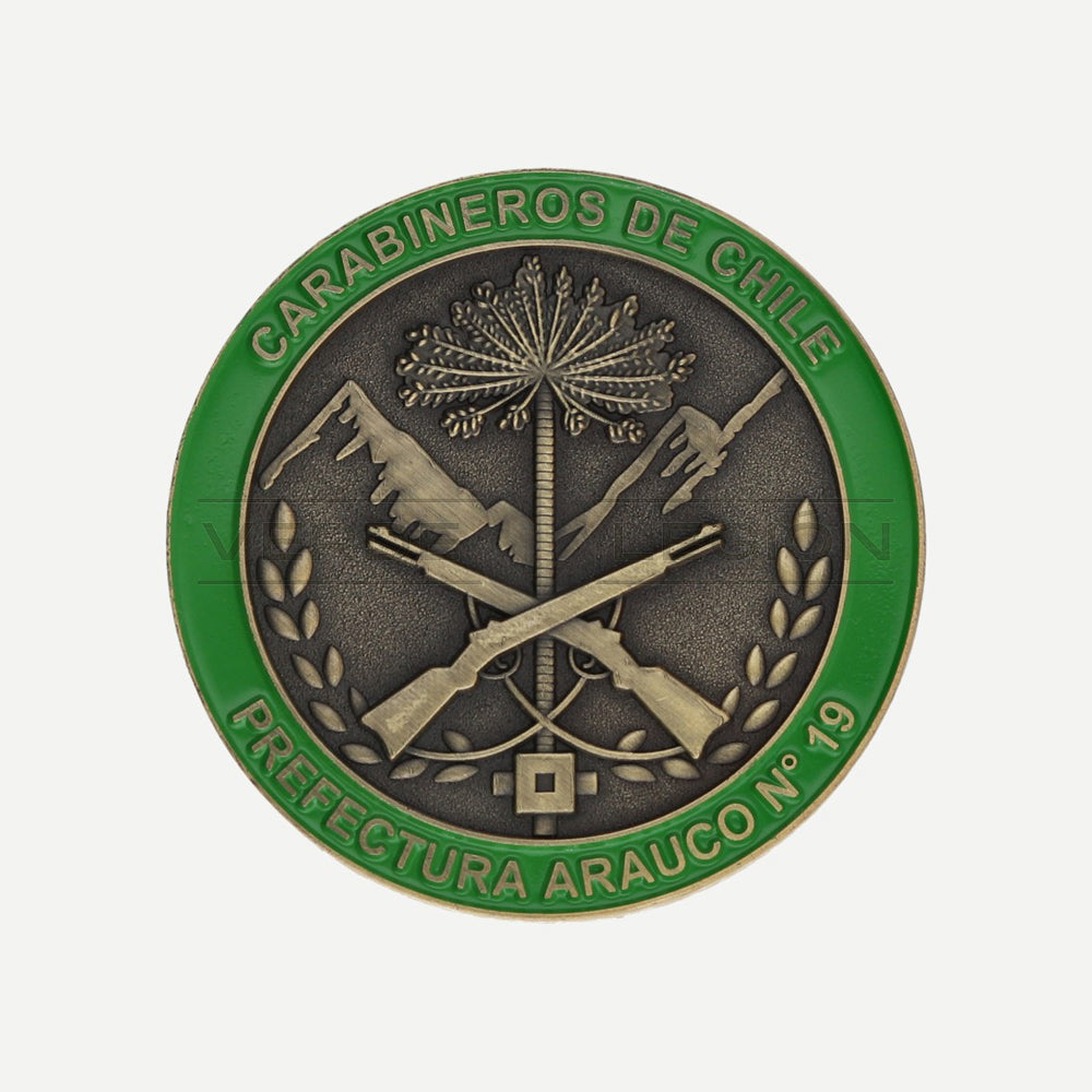 Moneda de Colección Prefectura Arauco Carabineros