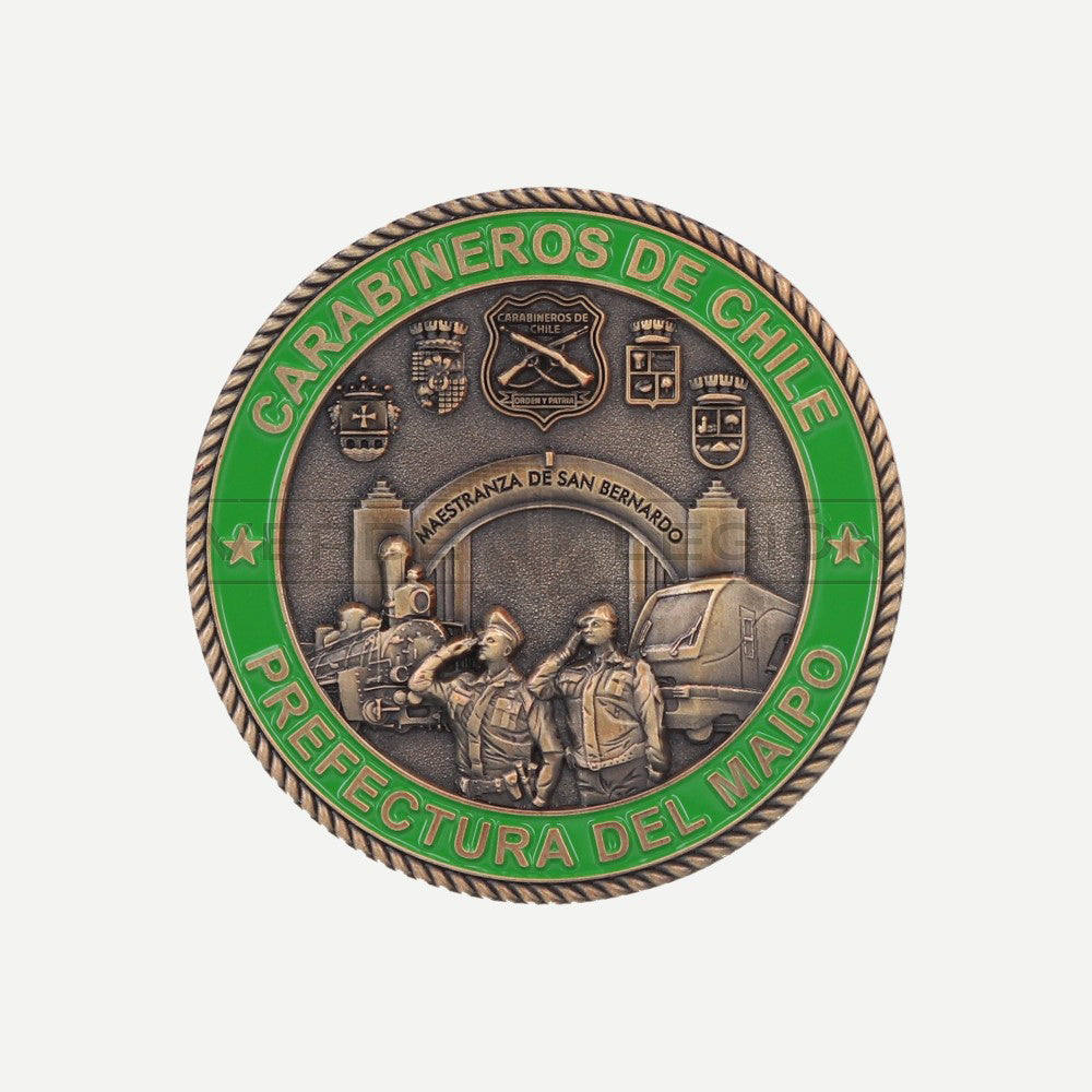 Moneda de Colección Prefectura del Maipo Carabineros de Chile