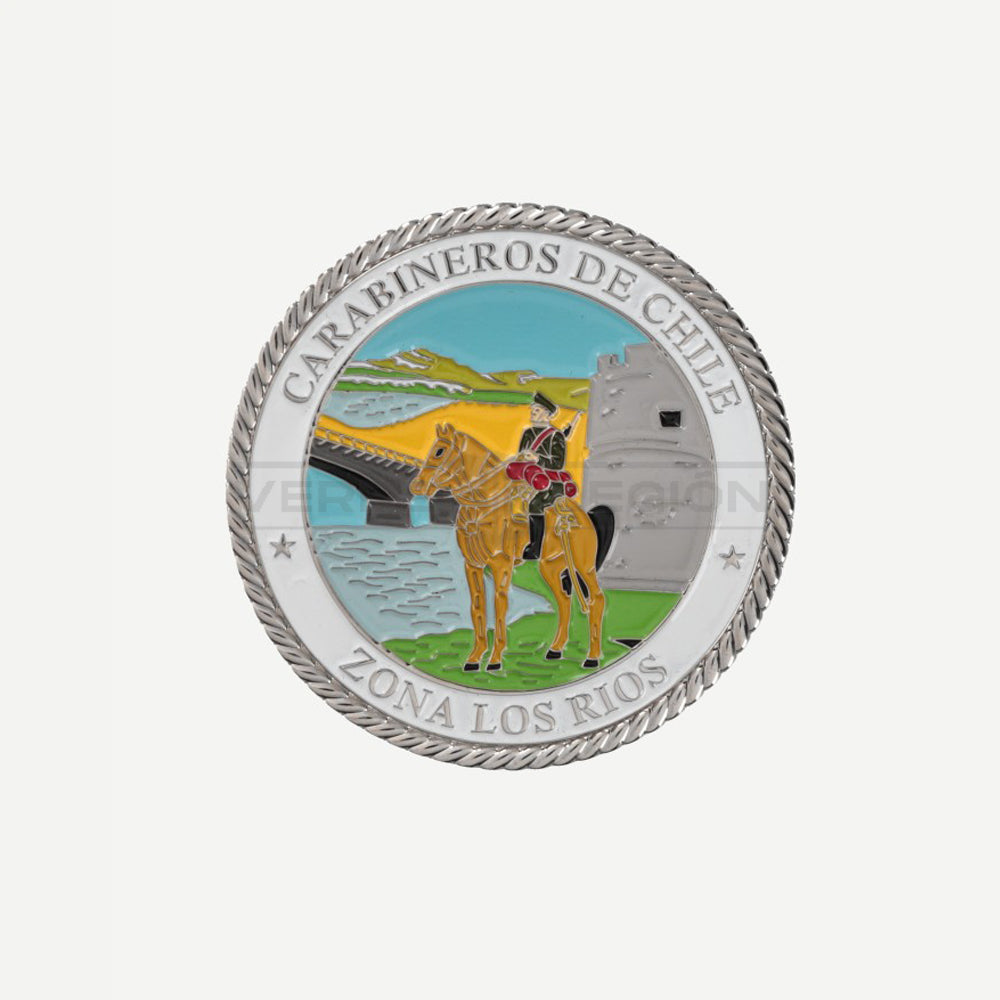 Moneda de Colección Zona Los Ríos Carabineros