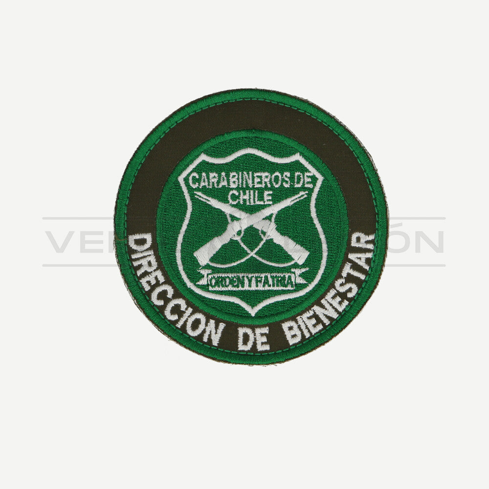 Parche Disco (Verde Blanco) Dirección de Bienestar Carabineros de Chile