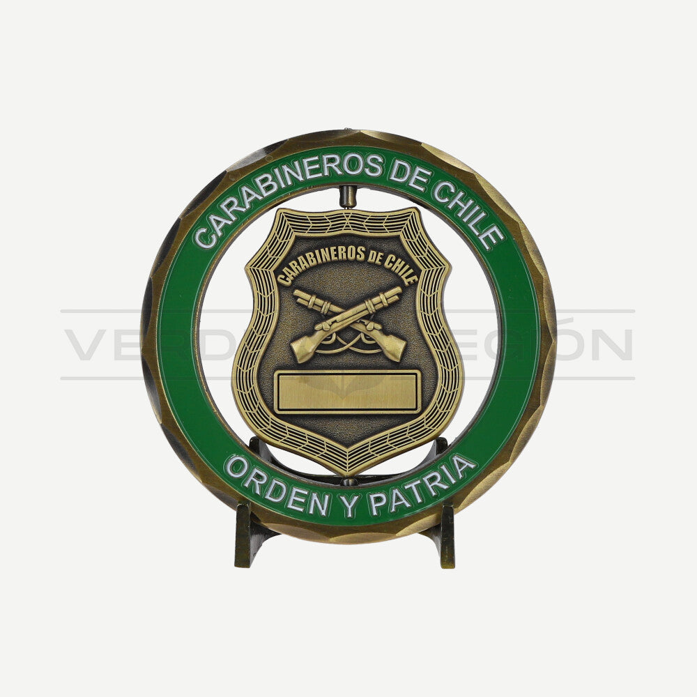 Moneda Personalizable Placa Giratoria de Carabineros