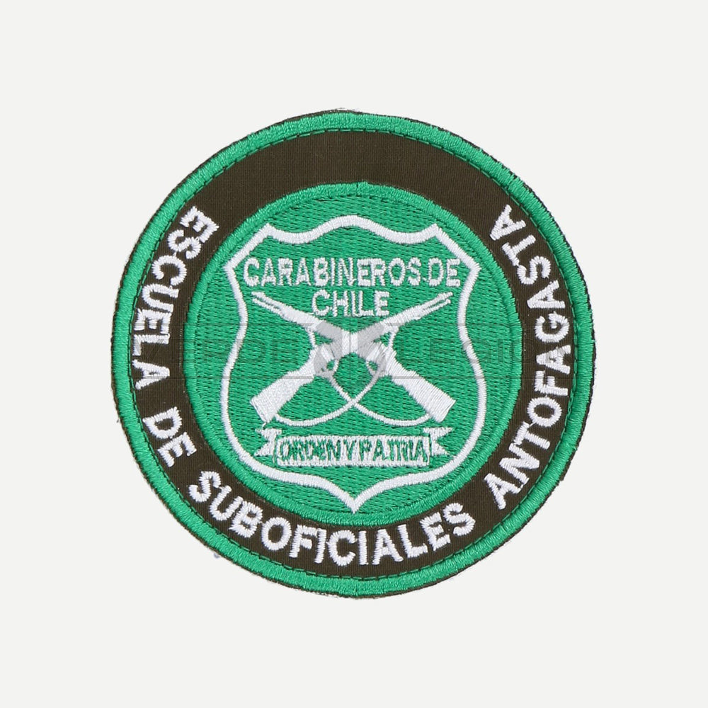 Parche Disco Escuela de Suboficiales de Carabineros (Verde Blanco)