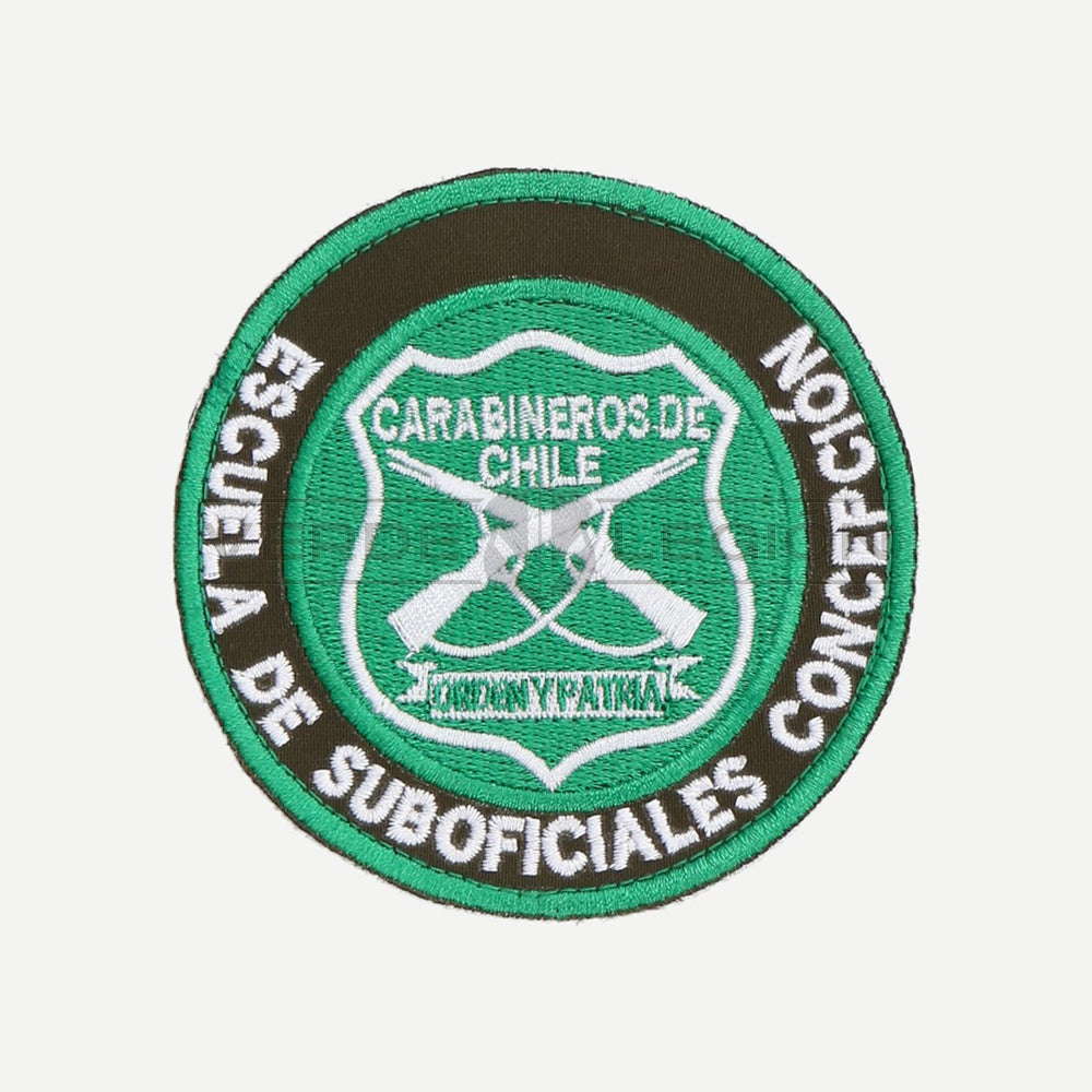 Parche Disco Escuela de Suboficiales de Carabineros (Verde Blanco)
