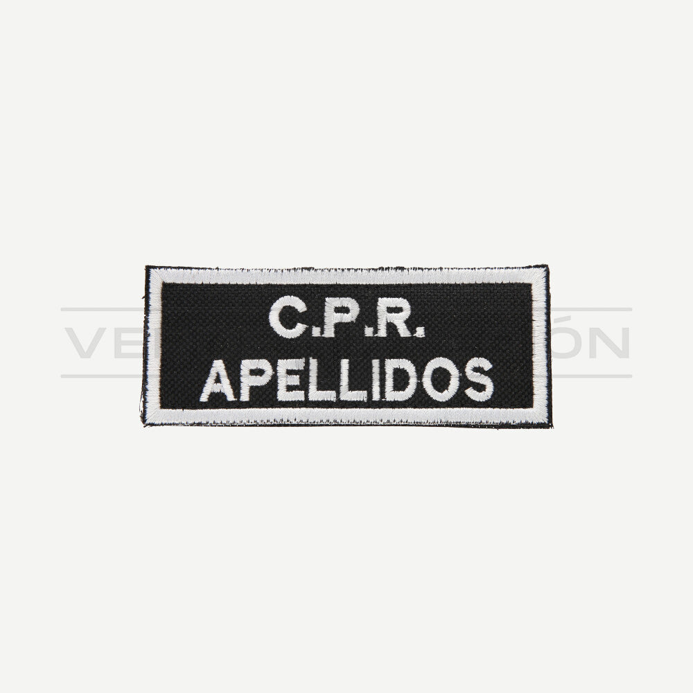 Parche Grado y Apellido (Negro) Carabineros