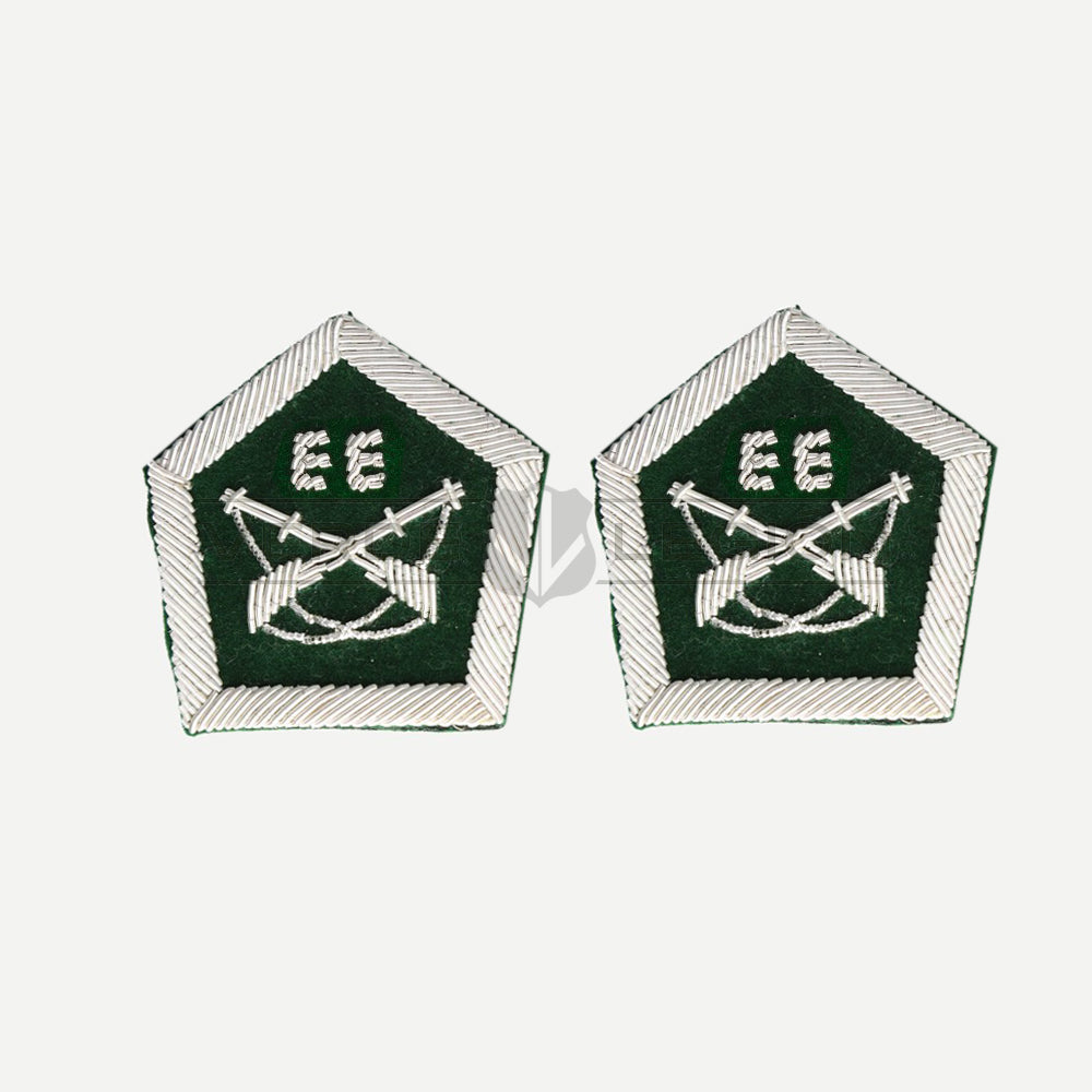 Parche Terciopelo Carabinas Hilo de Plata Oficial Jefe EE (Pentágono) Carabineros