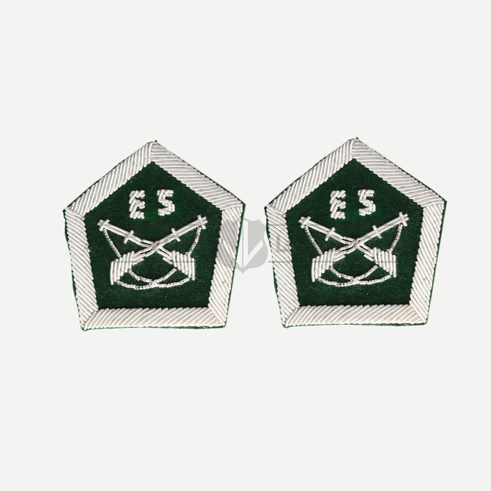 Parche Terciopelo Carabinas Hilo de Plata Oficial Jefe ES (Pentágono) Carabineros
