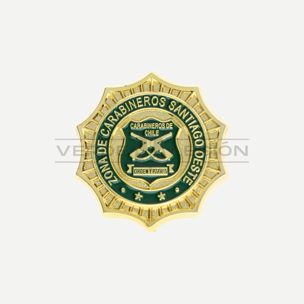 Piocha Botón Zona de Carabineros Santiago Oeste