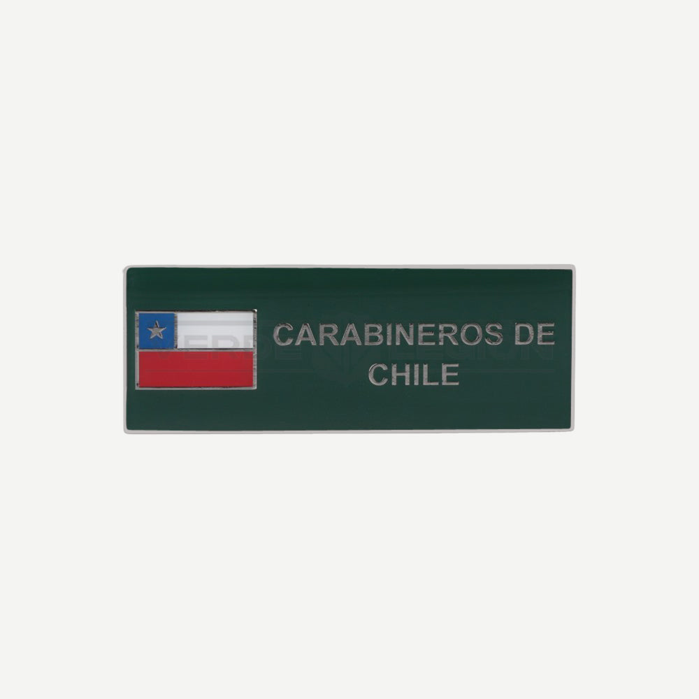 Placa Metálica Agregaduría Extranjero Carabineros de Chile