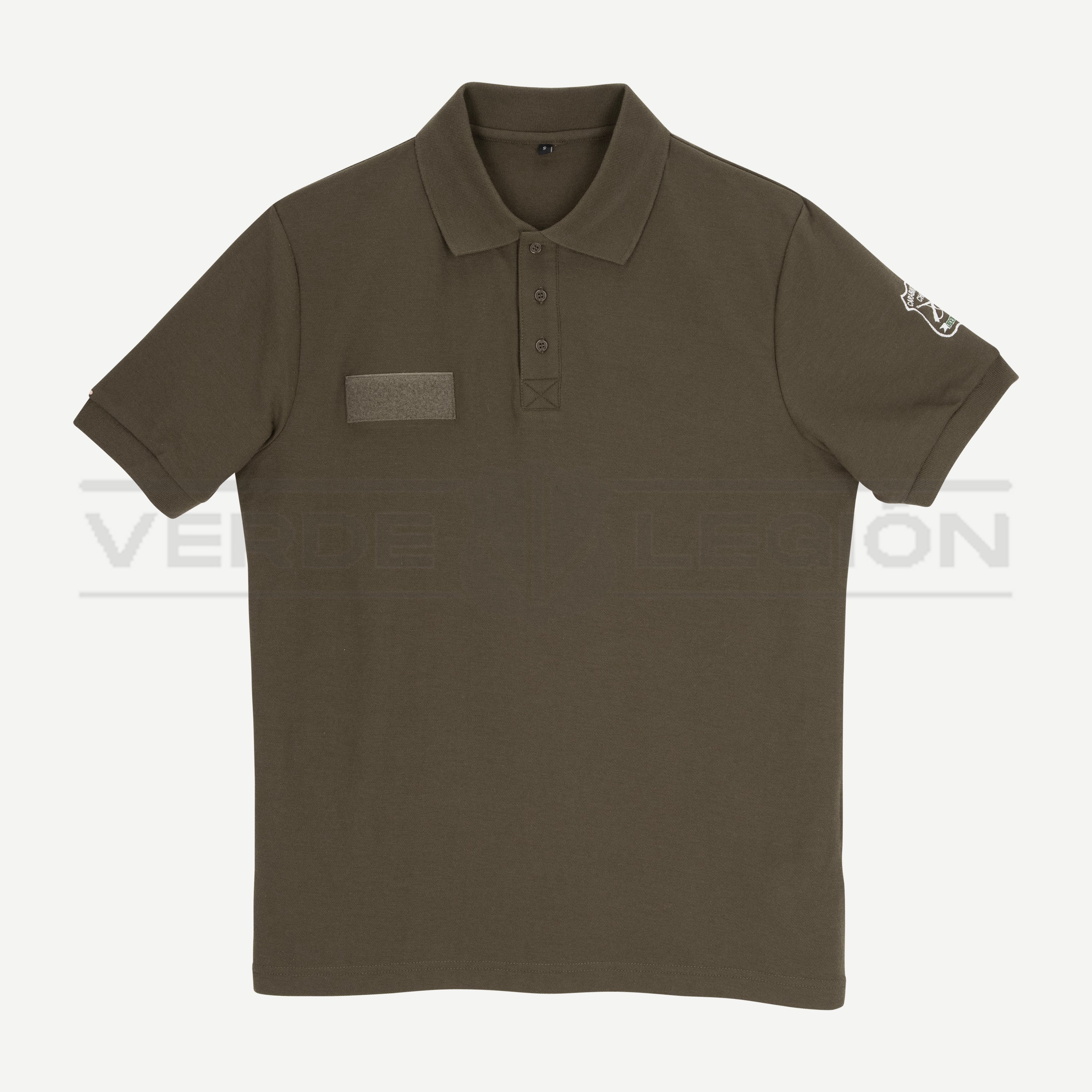 Polera Piqué Verde Institucional Con Velcro Carabineros