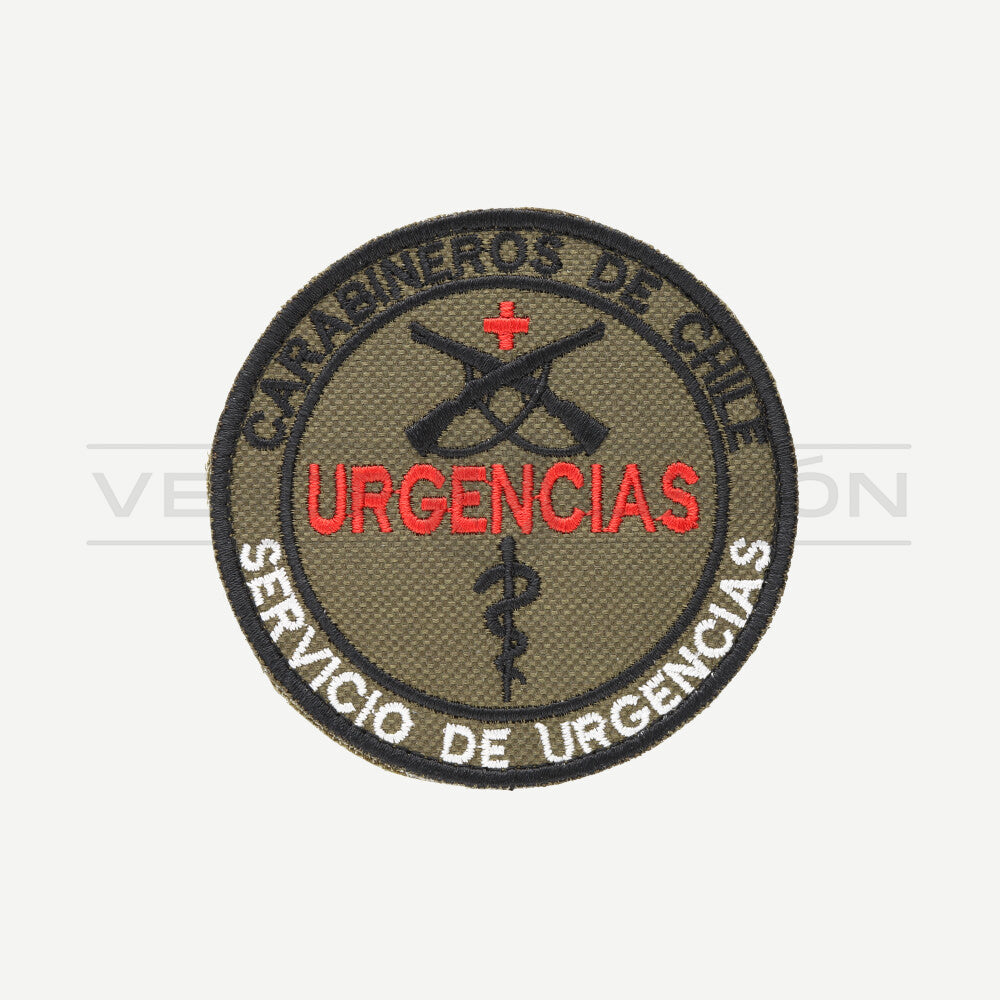 Parche Disco Servicio de Urgencias Carabineros (Opciones)