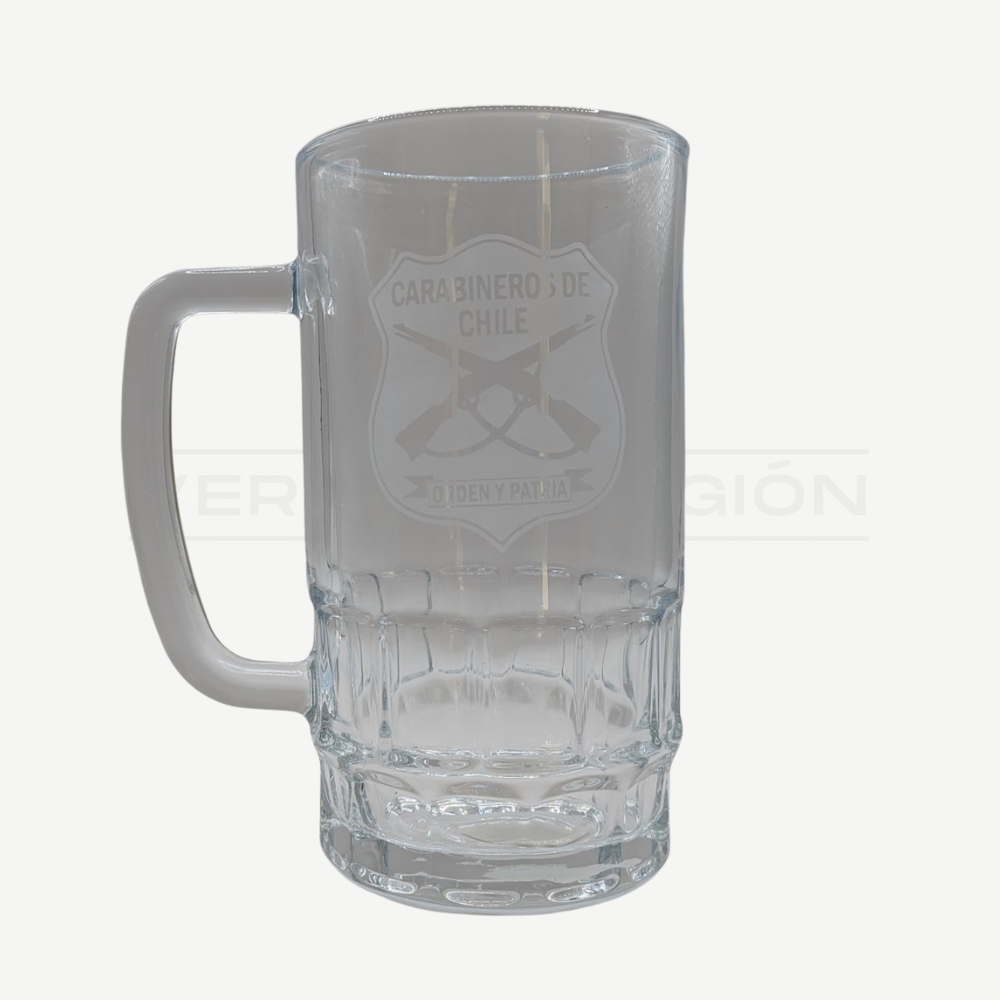 Vaso Cerveza Shopero Escudo Carabineros