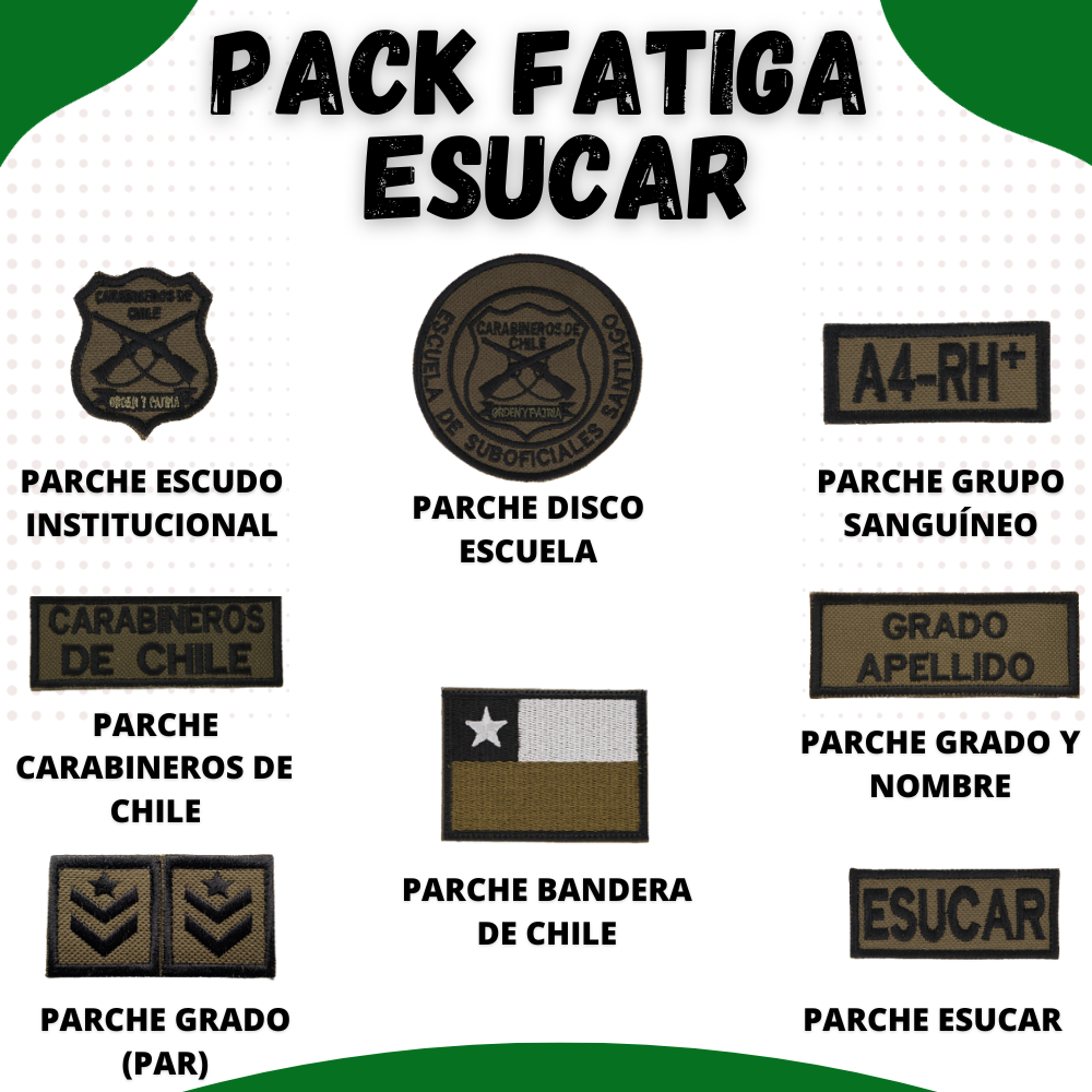 Pack Parches Fatiga Esucar