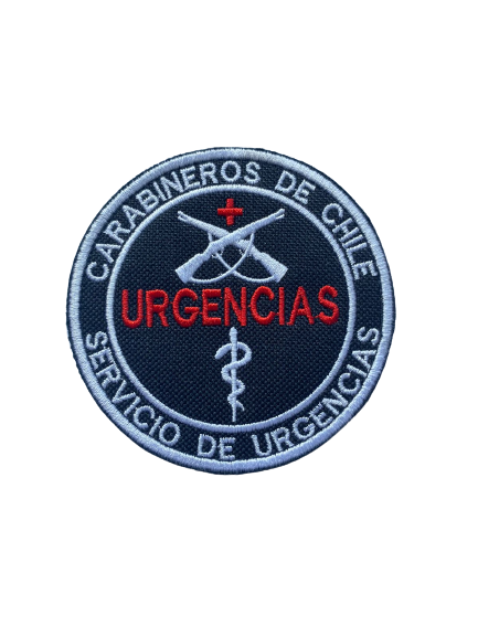 Parche Disco (Negro Blanco) Servicio de Urgencias Carabineros
