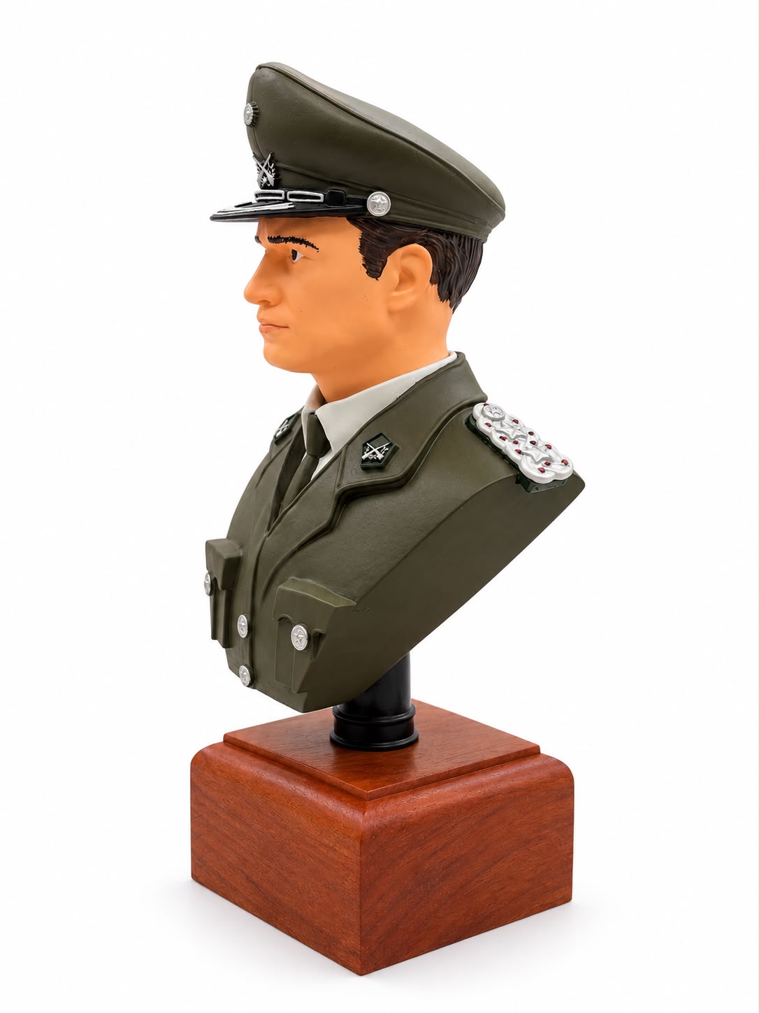 Figura 3D Teniente Coronel de Carabineros Placa Personalizable