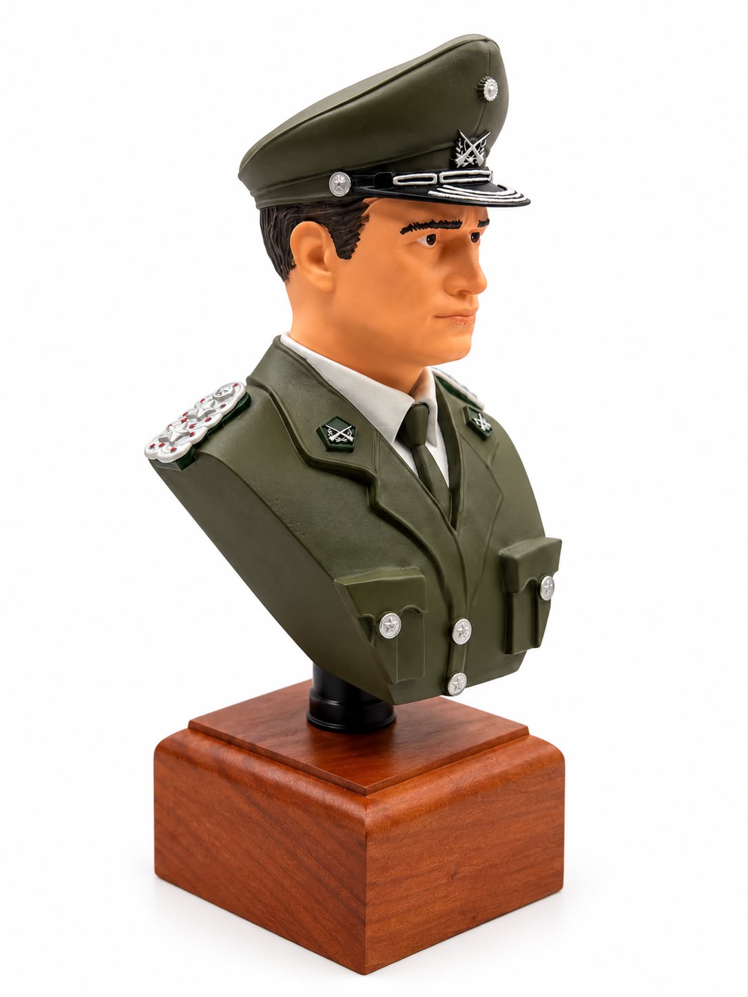 Figura 3D Teniente Coronel de Carabineros Placa Personalizable