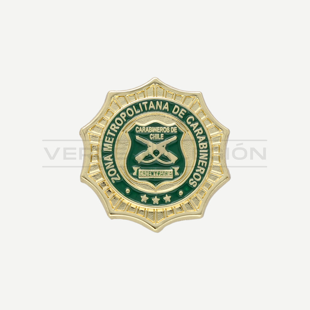 Piocha Botón Jefes de Zona de Carabineros (Opciones)