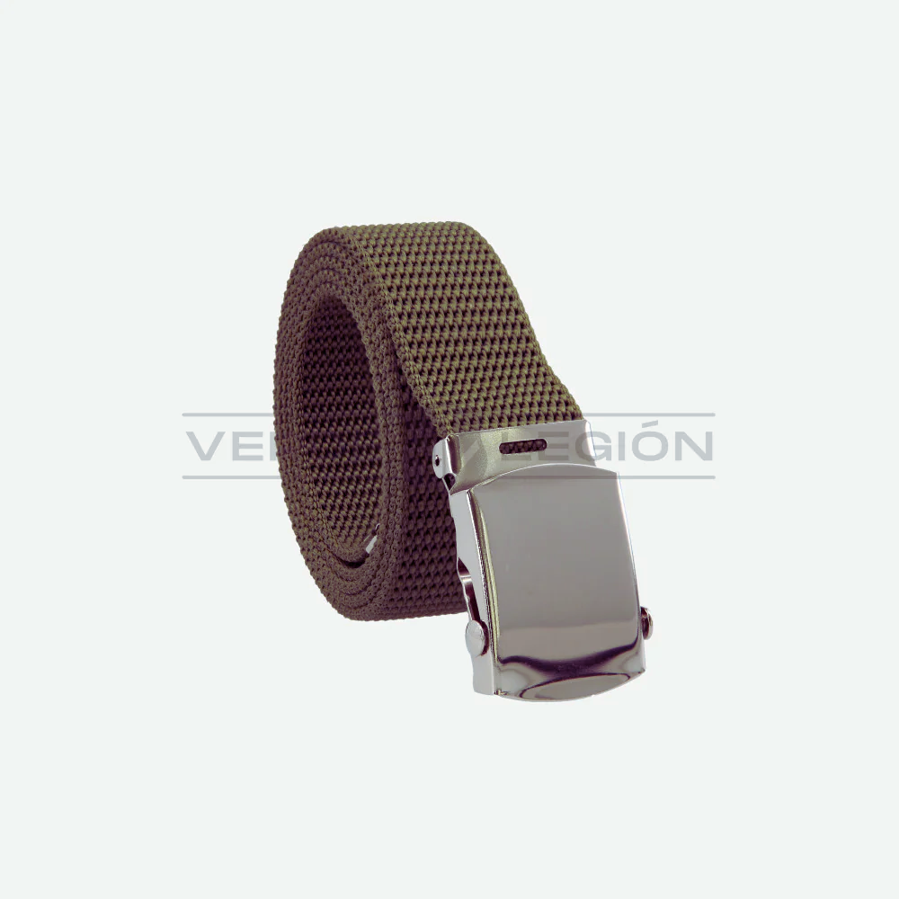 Cinturón Verde Hebilla Metálica Carabineros