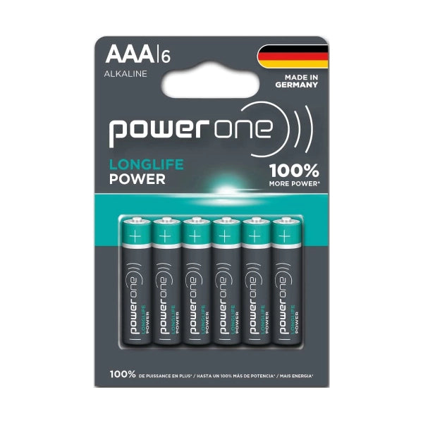 Pilas Alcalinas AAA Longlife Power 1.5V 6 Unidades Altura: 44.5mm Diámetro: 10.5mm