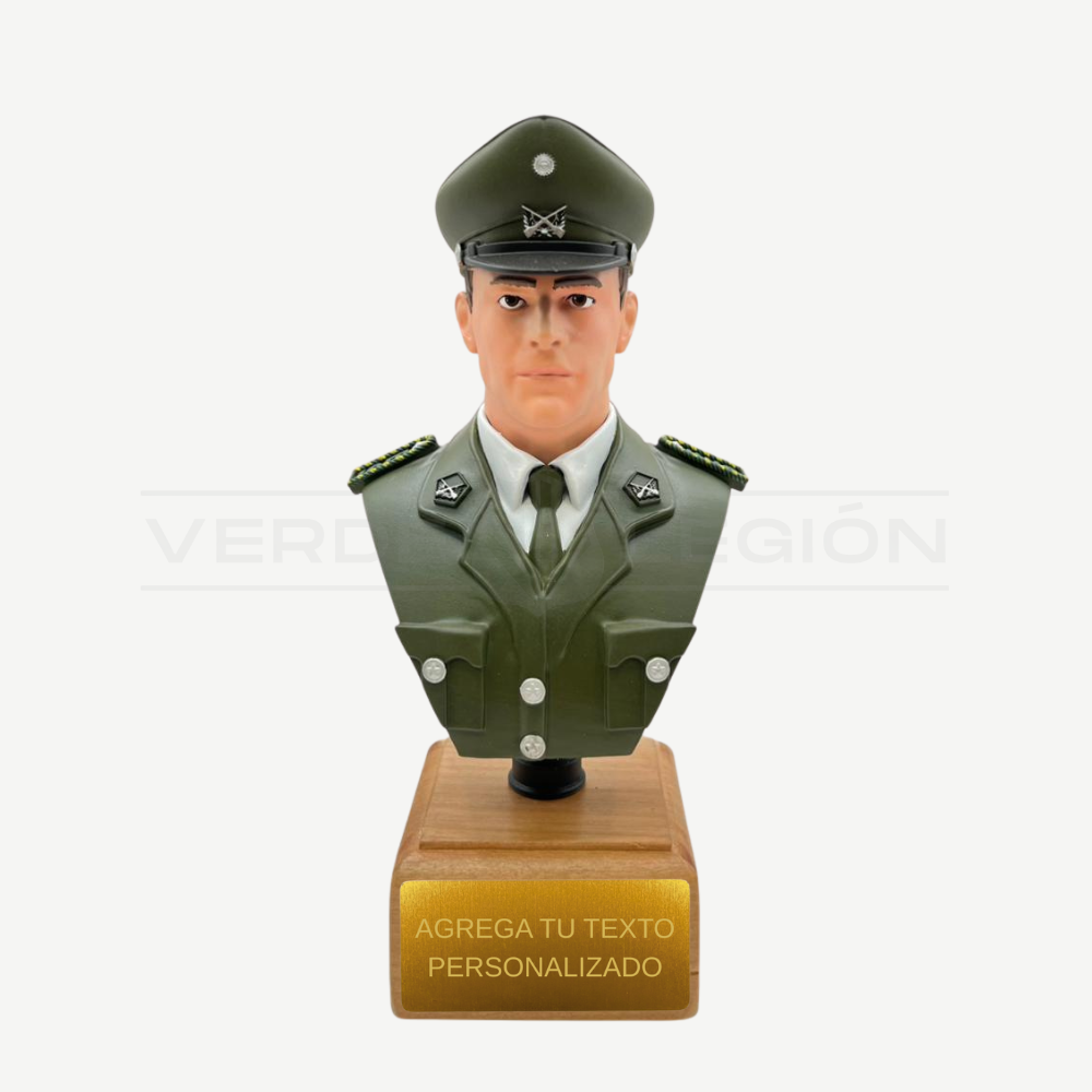 Figura 3D Carabinero PNI Masculino Placa Personalizable