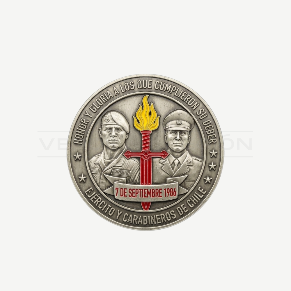 Moneda de Colección Cuesta Las Achupallas Carabineros