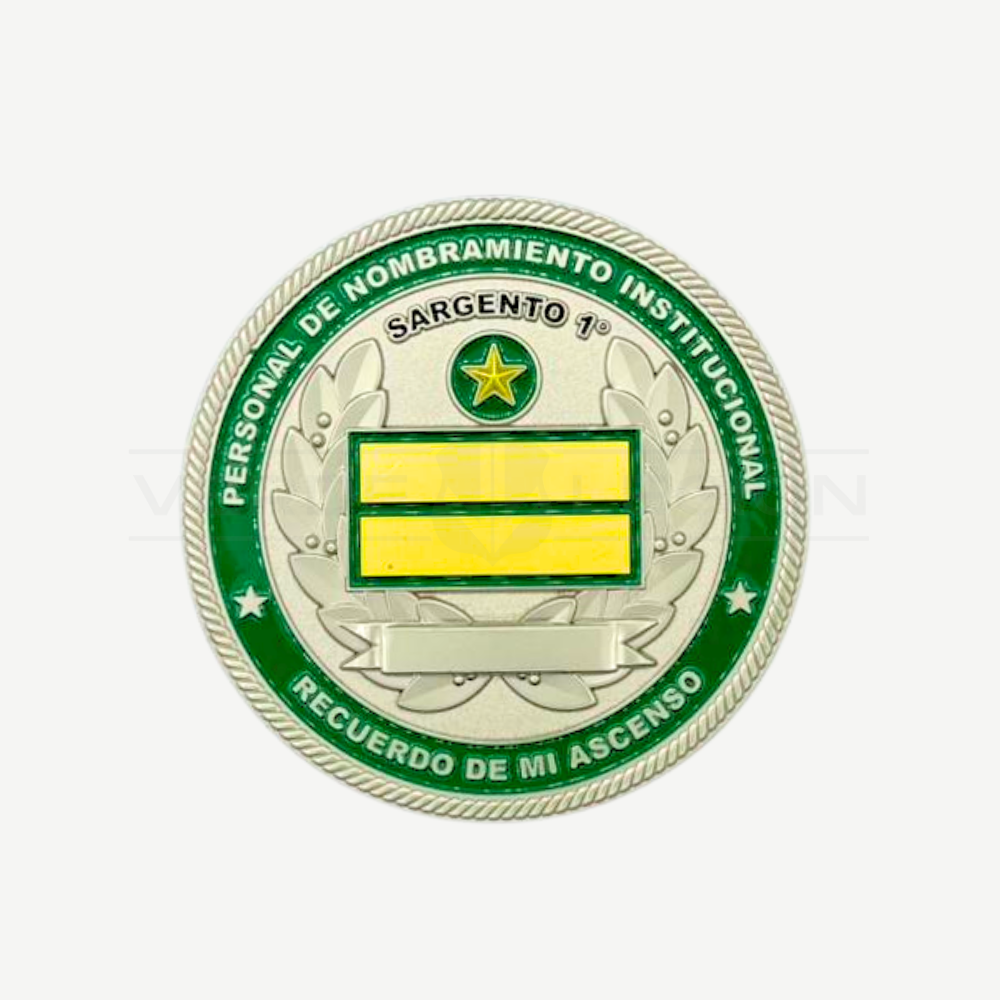Moneda Personalizable Recuerdo Ascenso Sargento 1° Carabineros