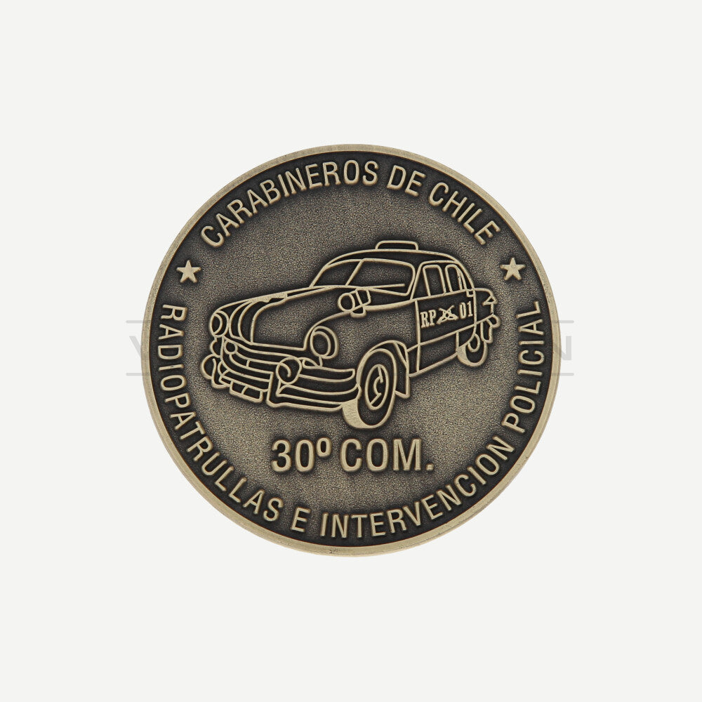 Moneda de Colección 30° Comisaría de Radiopatrullas Carabineros