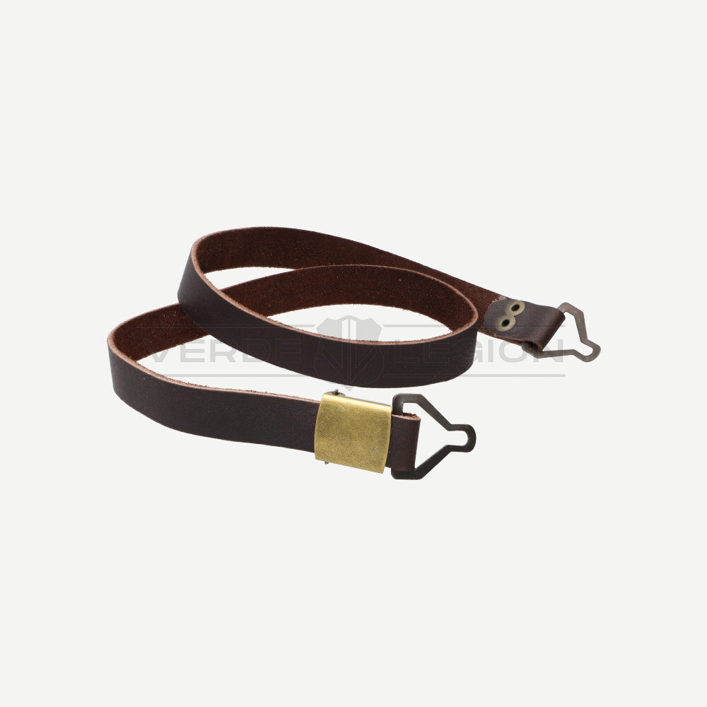 Barbiquejo Cuero Café para Gorra Carabineros
