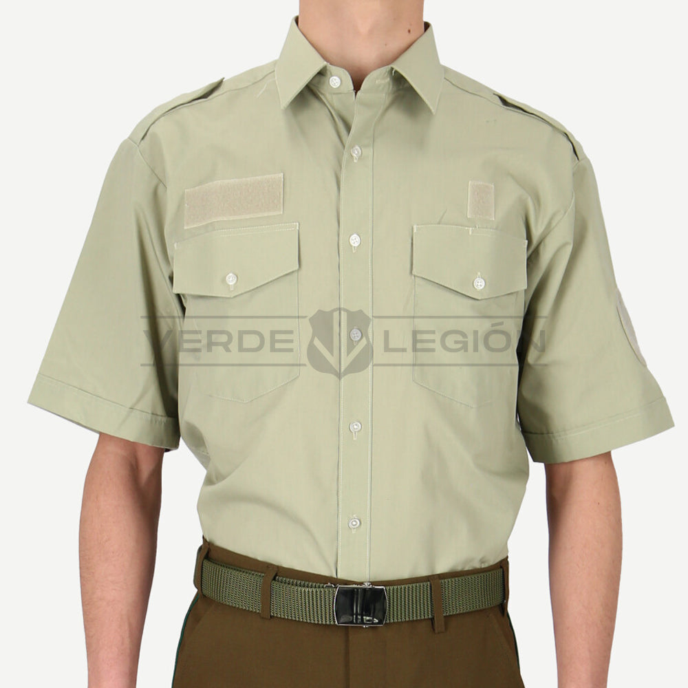 Camisa Verde Manga Corta Prisma Con Velcro Hombre Carabineros