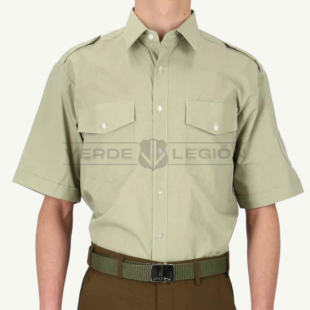 Camisa Verde Manga Corta Prisma Sin Velcros Hombre Carabineros