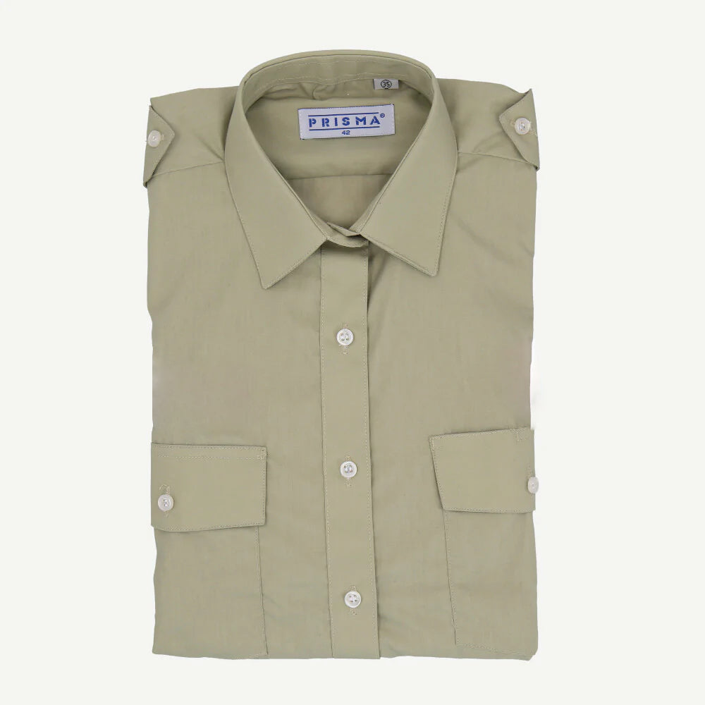 Camisa Verde Manga Corta Prisma Sin Velcros Hombre Carabineros