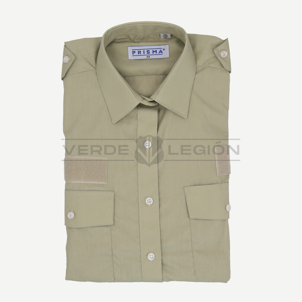 Camisa Verde Manga Corta Prisma Con Velcro Mujer Carabineros