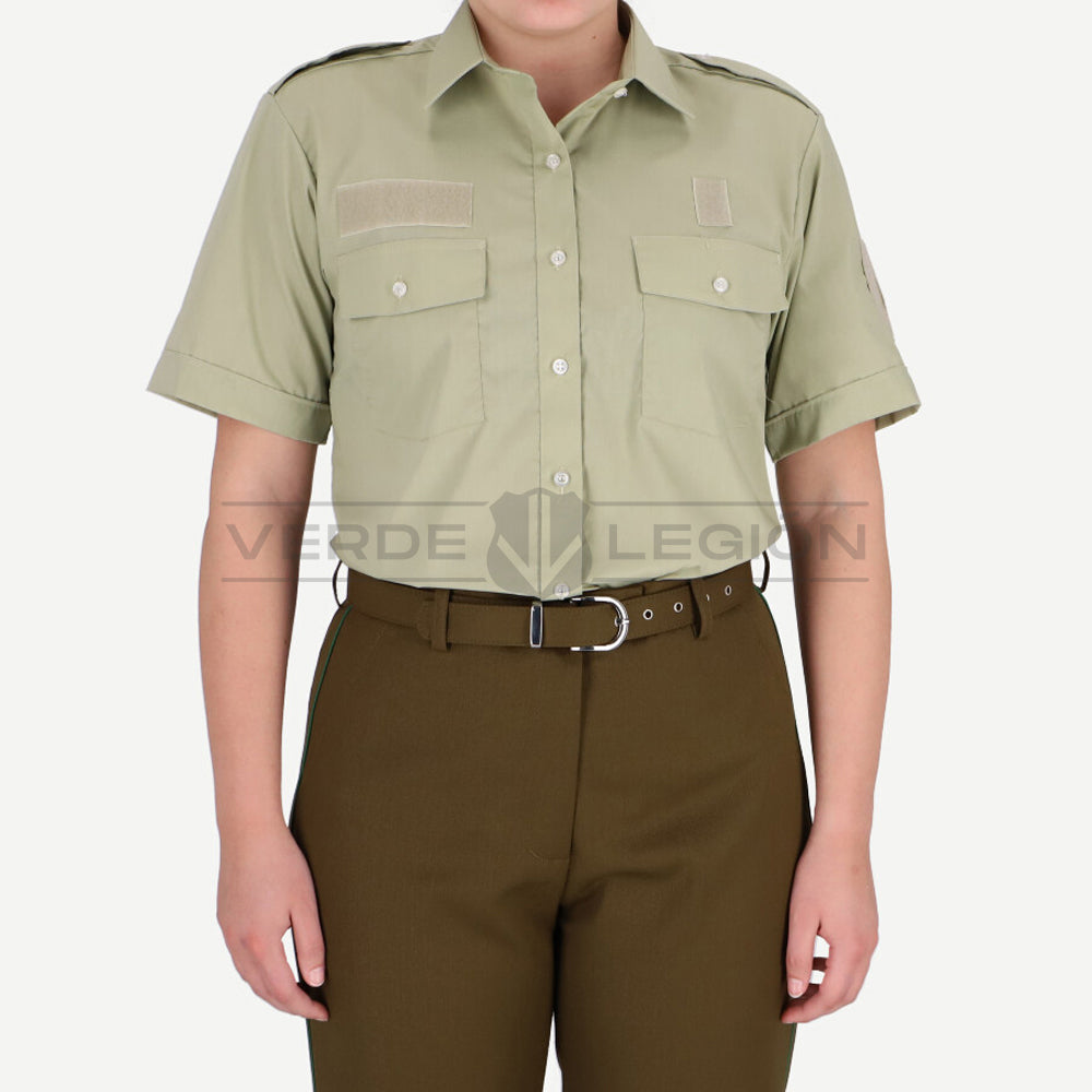 Camisa Verde Manga Corta Prisma Con Velcro Mujer Carabineros