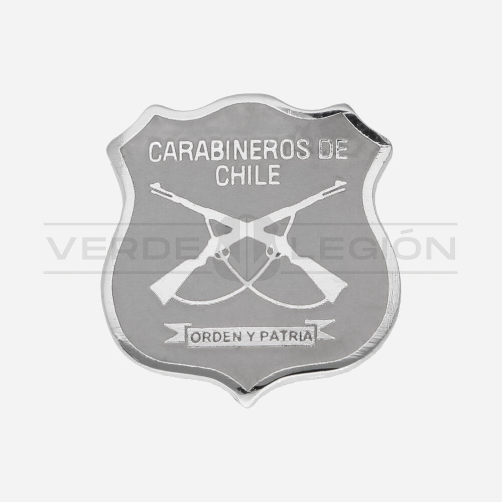 Piocha Gris Escudo Institucional Carabineros