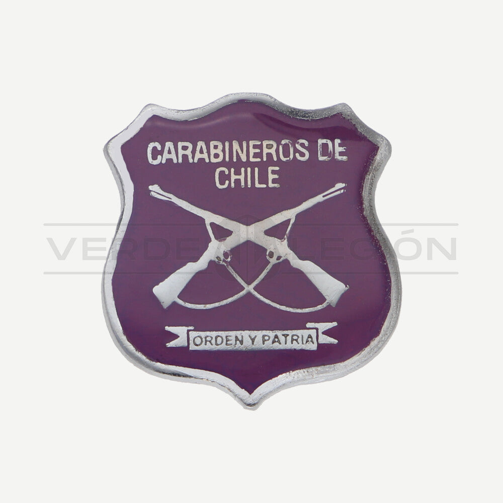 Piocha Morado Escudo Institucional Carabineros